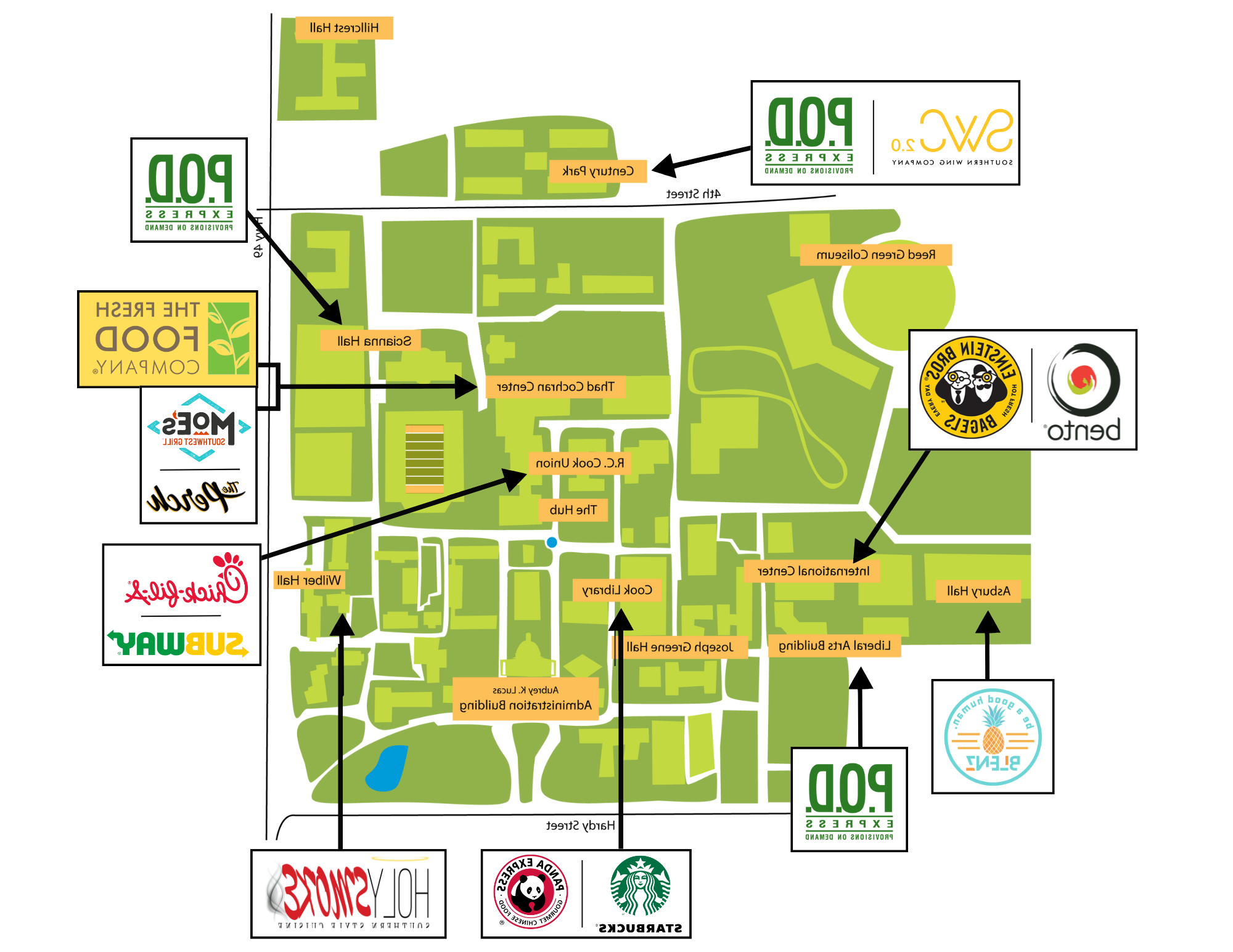 eagle dining map